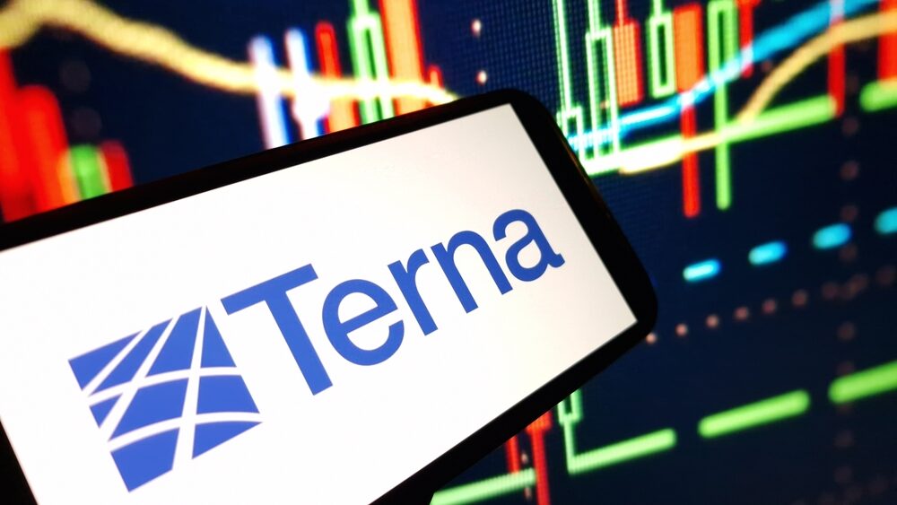 Logo di Terna e grafico dei risultati finanziari
