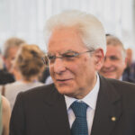Sergio Mattarella durante la cerimonia del Ventaglio