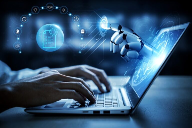 Illustrazione sull'uso dell'IA nel collaudo del software